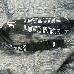 VS PINK black lanyard